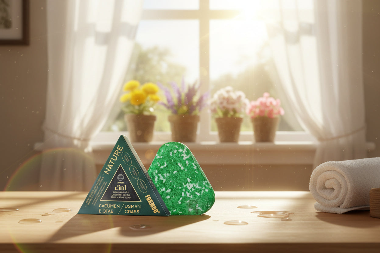 FORMBO NATURE szappan sampon 2 in 1  cacumen biotae / usman grass