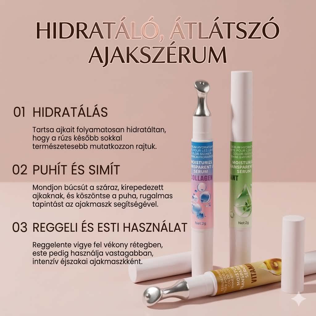 Hidratáló ajakszérum - 3 féle